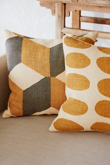 Hawa kuddfodral 50x50 cm - Light beige-grey-spicy yellow - Chhatwal & Jonsson