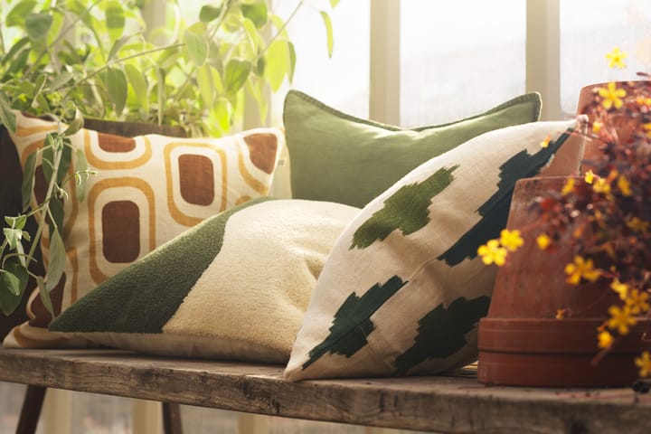 Ikat Agra kuddfodral 50x50 cm, Green-cactus green Chhatwal & Jonsson