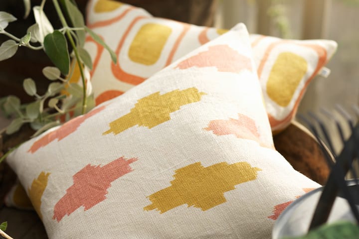 Ikat Agra kuddfodral 50x50 cm - Rose-spicy yellow - Chhatwal & Jonsson