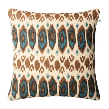Ikat Bombay kuddfodral 50x50 cm - Taupe-heaven blue-aqua - Chhatwal & Jonsson