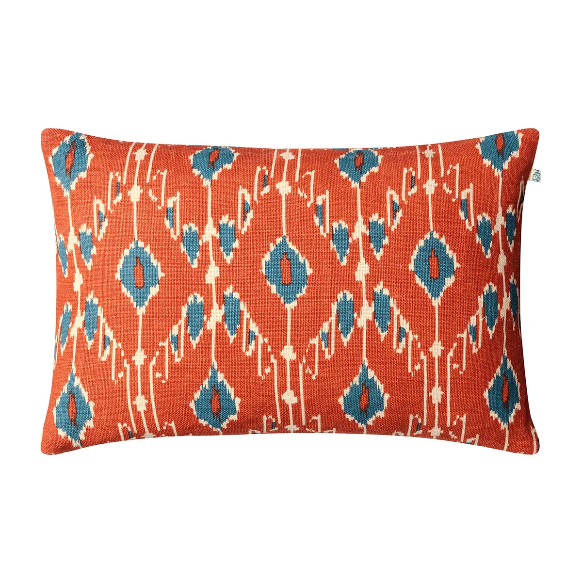Chhatwal & Jonsson Ikat Goa kuddfodral 60x40 cm Apricot orange-heaven blue