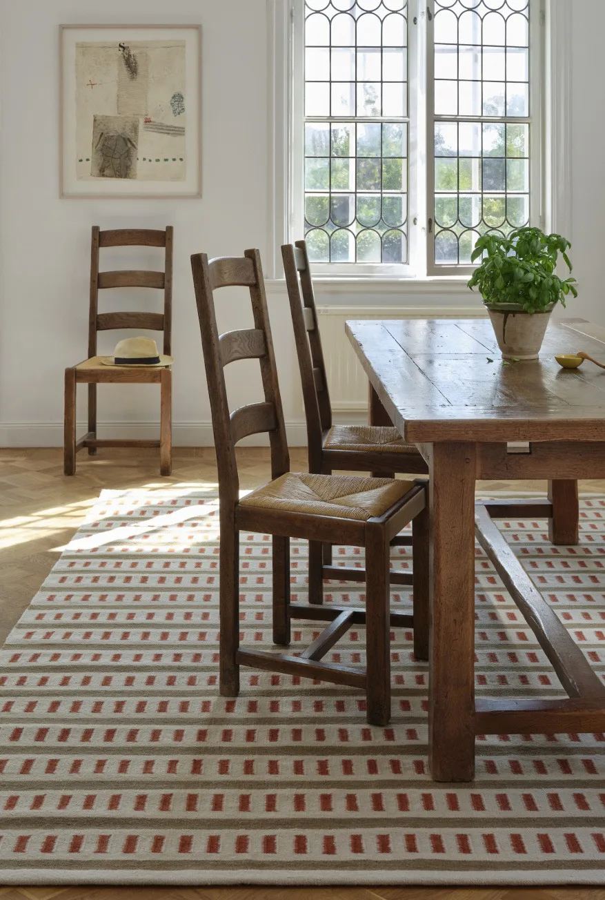 Ladakh ullmatta, Off white-beige-rust, 180x270 cm Chhatwal & Jonsson