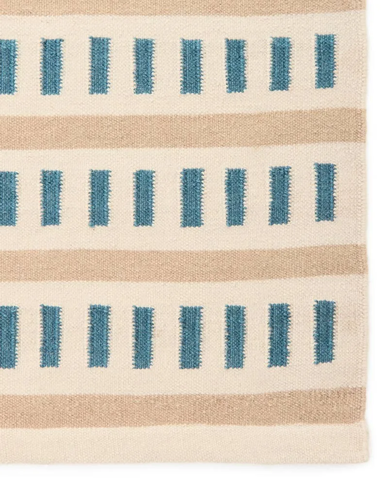 Ladakh ullmatta, Off white-l. beige-heaven blue, 230x320 cm Chhatwal & Jonsson