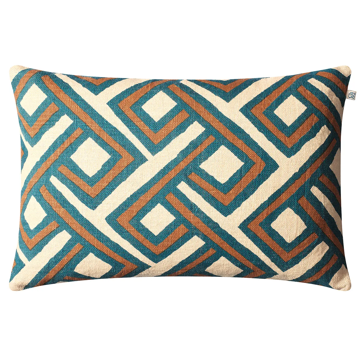 Lanka kuddfodral 40x60 cm, Palace blue-taupe Chhatwal & Jonsson