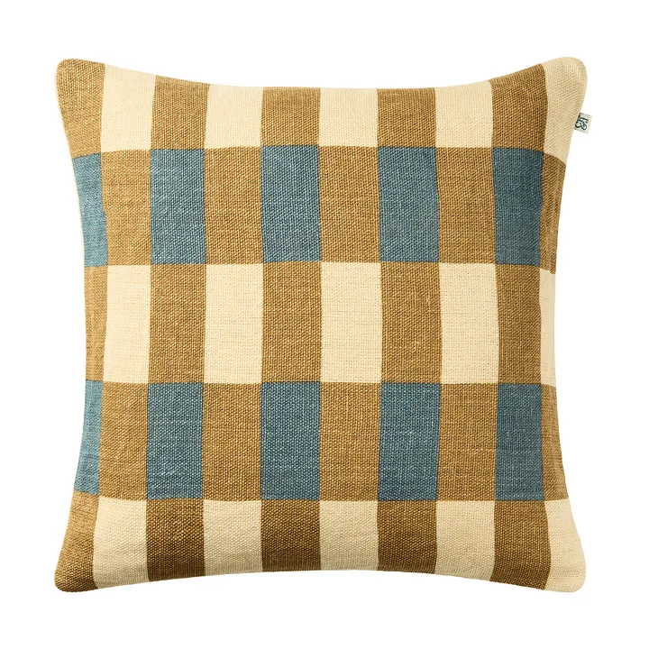 Marari kuddfodral - Khaki-Heaven Blue, 50x50 cm - Chhatwal & Jonsson