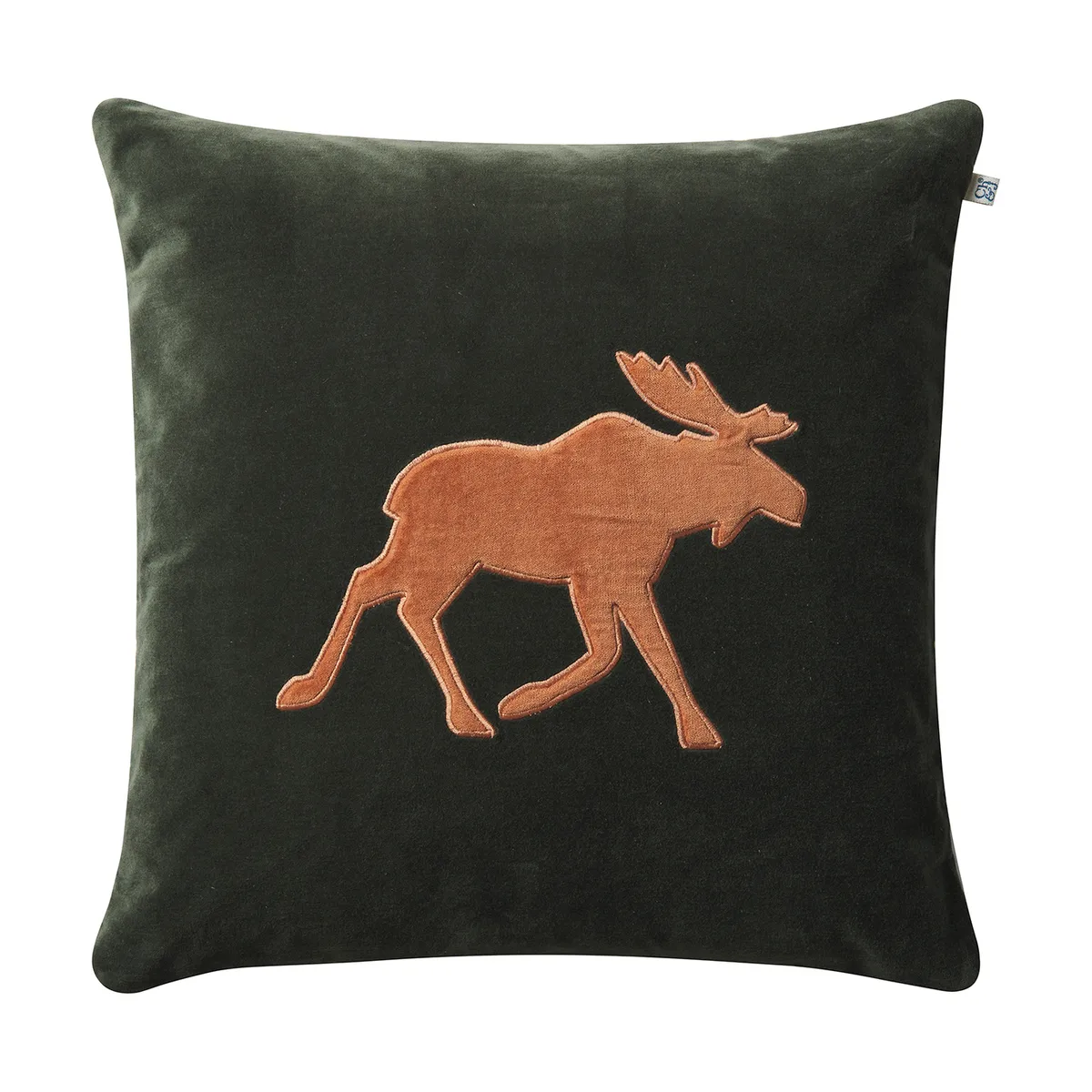 Chhatwal & Jonsson Moose kuddfodral 50x50 cm Forest Green-terracotta