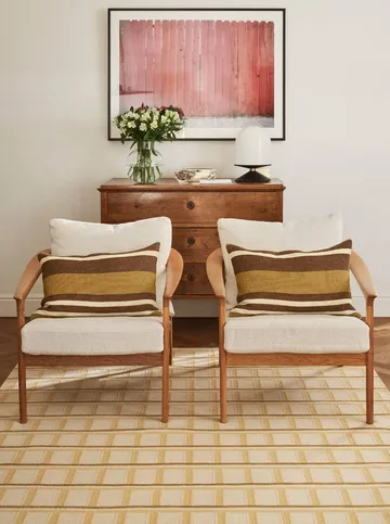 Mysore ullmatta - Off White-Masala Yellow-Yellow, 180x270 cm - Chhatwal & Jonsson