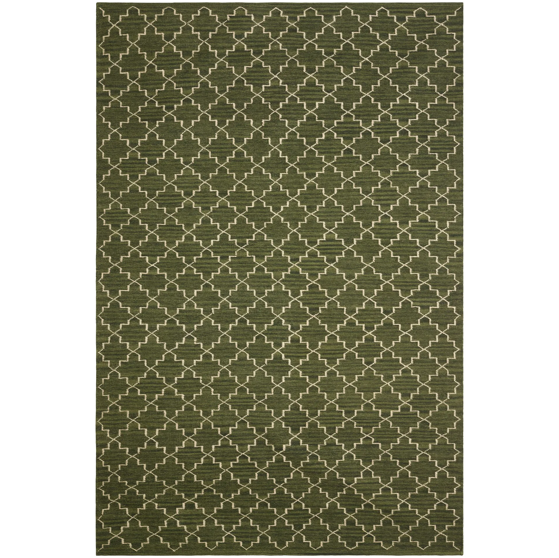 New Geometric matta 234x323 cm, Green melange-off white Chhatwal & Jonsson