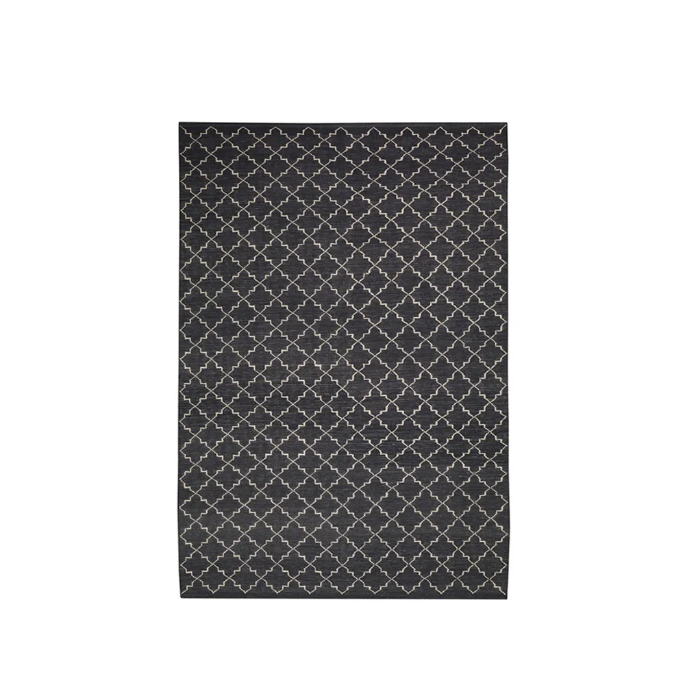 Chhatwal & Jonsson New Geometric matta Dark grey/off white-180x272 cm