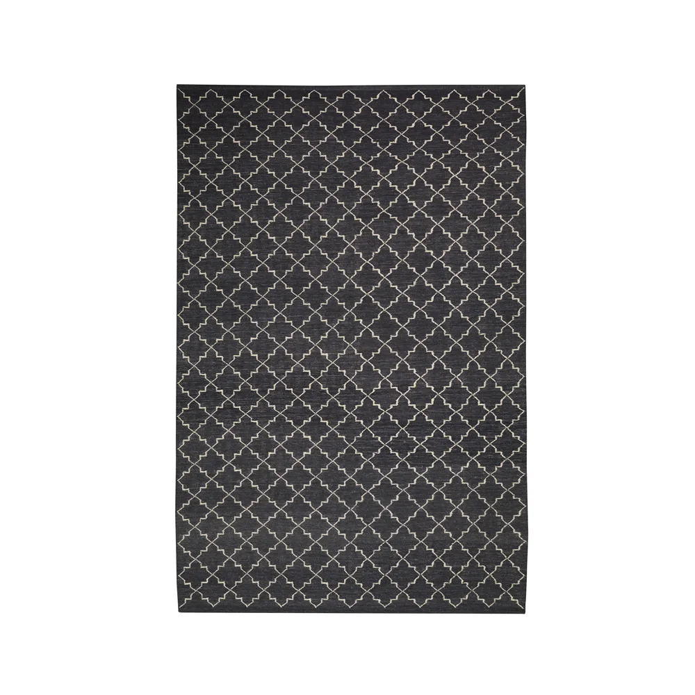 Chhatwal & Jonsson New Geometric matta Dark grey/off white-234x323 cm