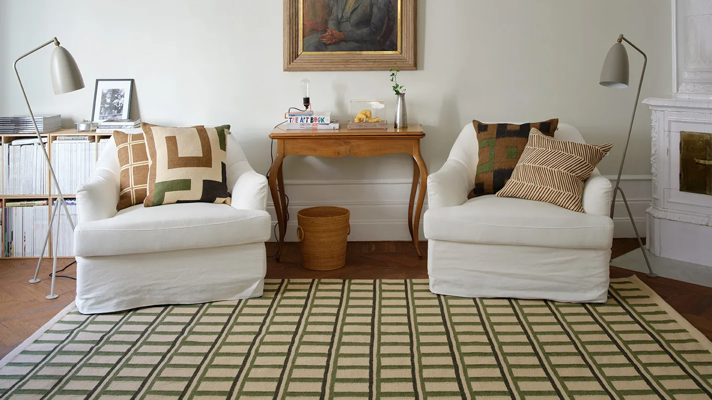 Raha kuddfodral 50x50 cm, Taupe-masala yellow Chhatwal & Jonsson