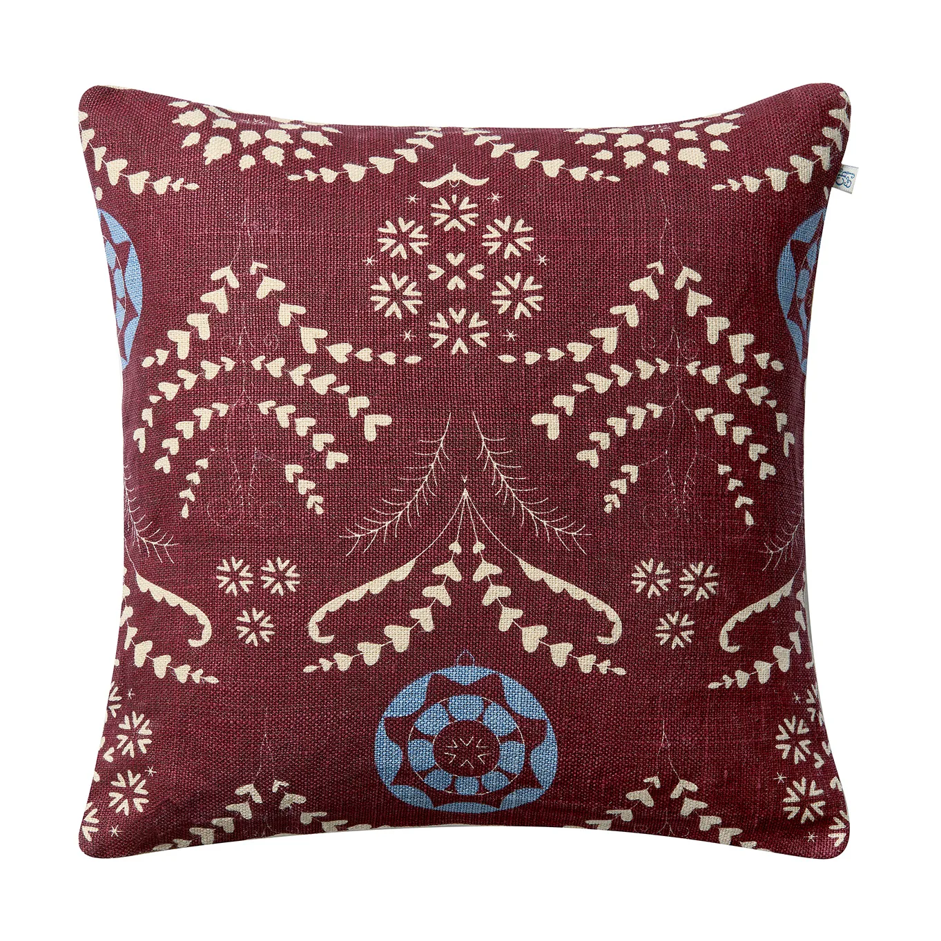 Rani kuddfodral 50x50 cm, Ruby-dusty blue Chhatwal & Jonsson
