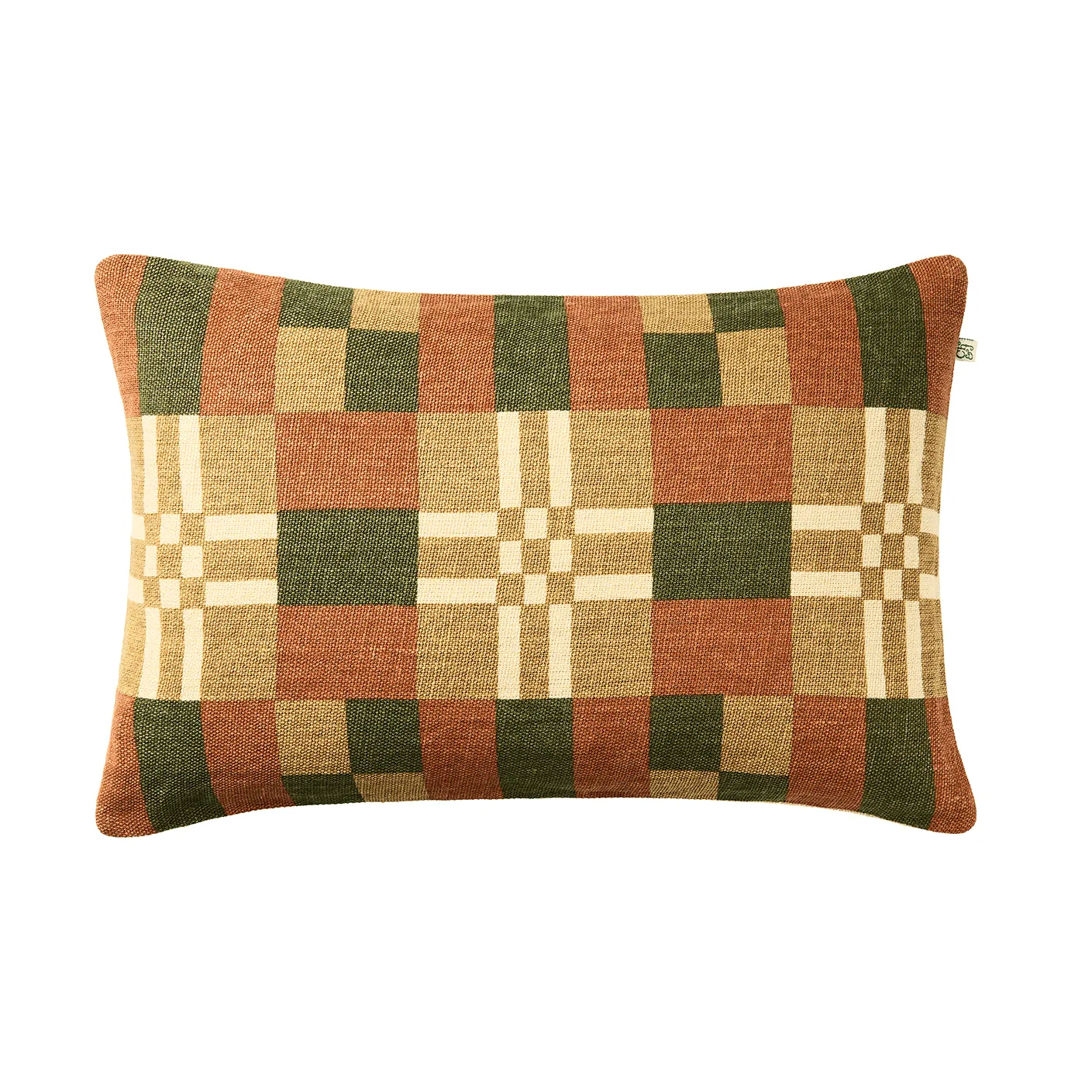 Ravi kuddfodral, Apricot Orange-Cactus Green-Khaki, 40x60 cm Chhatwal & Jonsson
