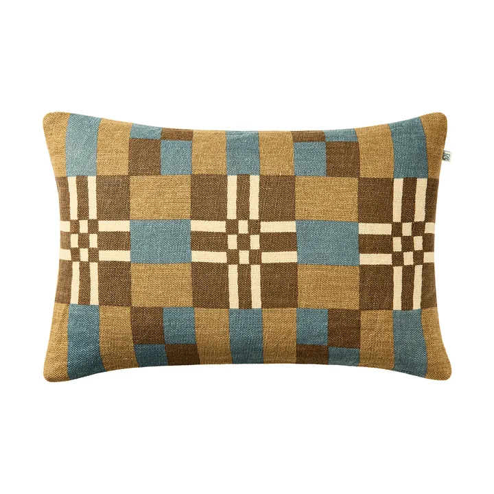 Ravi kuddfodral - Khaki-Heaven Blue-Taupe, 40x60 cm - Chhatwal & Jonsson