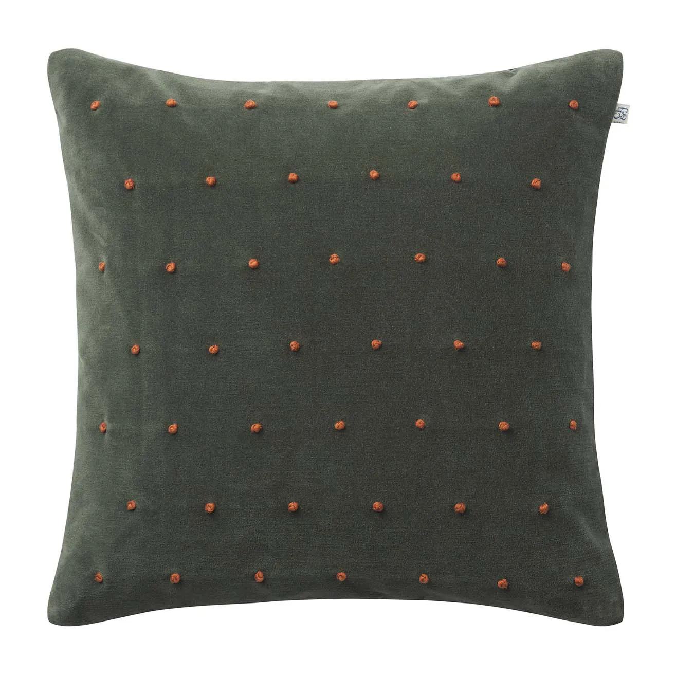 Roma kuddfodral 50x50 cm, Forest green-terracotta Chhatwal & Jonsson
