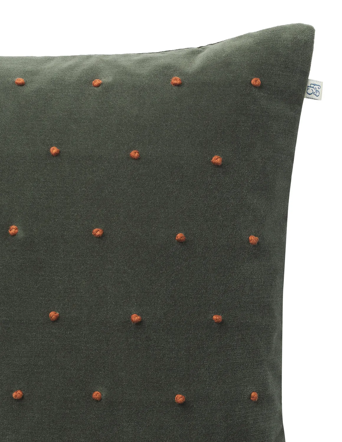 Roma kuddfodral 50x50 cm, Forest green-terracotta Chhatwal & Jonsson
