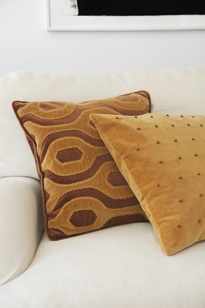 Roma kuddfodral 50x50 cm - Masala yellow-cognac - Chhatwal & Jonsson