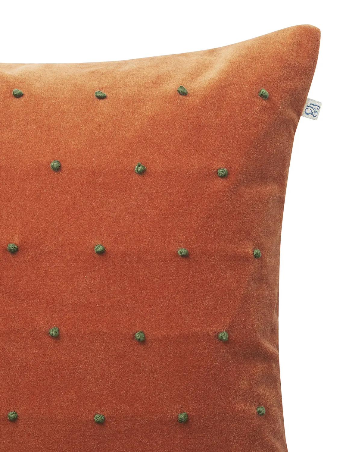 Roma kuddfodral 50x50 cm, Terracotta-forest green Chhatwal & Jonsson
