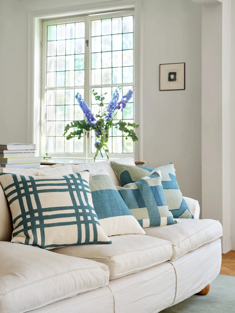 Sikkim kuddfodral 50x50 cm, Heaven blue-aqua Chhatwal & Jonsson