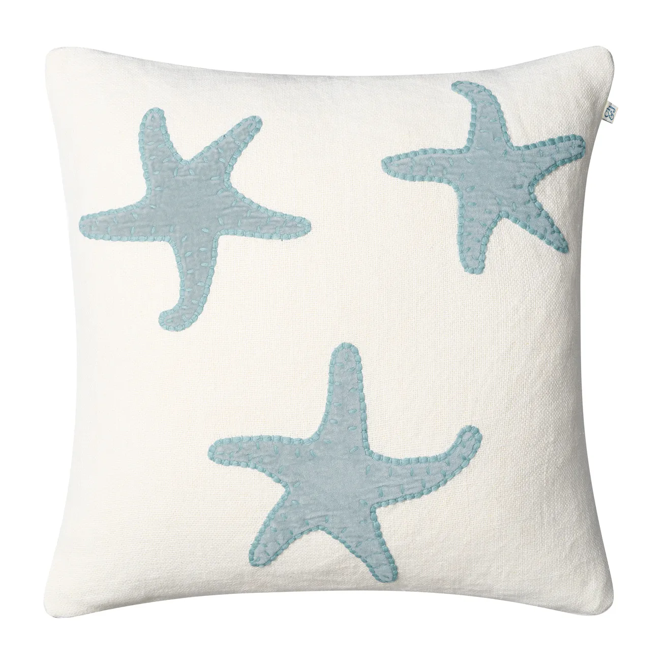 Star Fish kuddfodral 50x50 cm, Off white-aqua Chhatwal & Jonsson