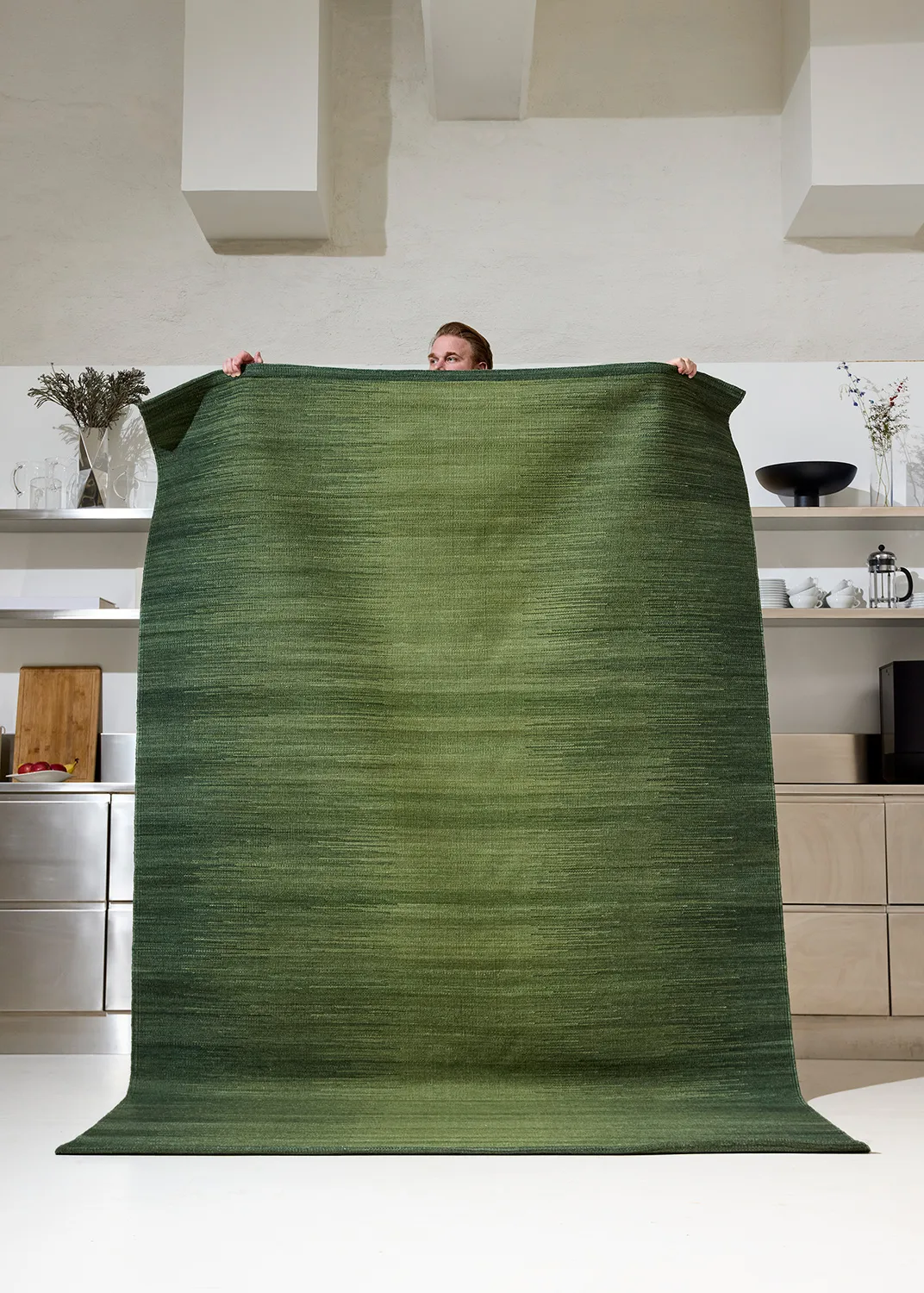 Tapti ullmatta, Green, 180x270 cm Chhatwal & Jonsson