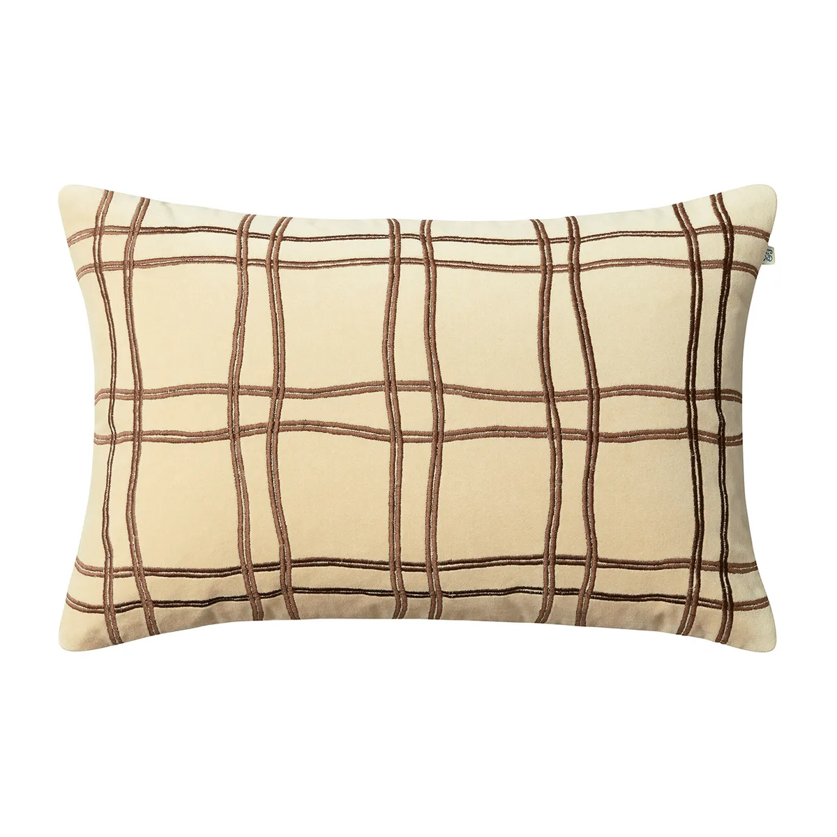 Chhatwal & Jonsson Tattersall kuddfodral 40x60 cm Beige-cognac