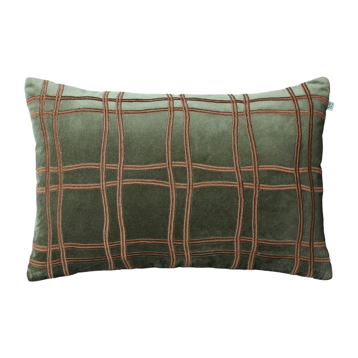 Tattersall kuddfodral 40x60 cm, Forest green-cognac Chhatwal & Jonsson