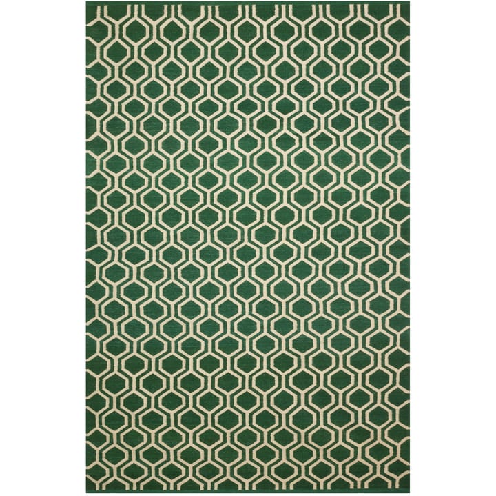 Varanasi matta 234x323 cm - Green-off white - Chhatwal & Jonsson