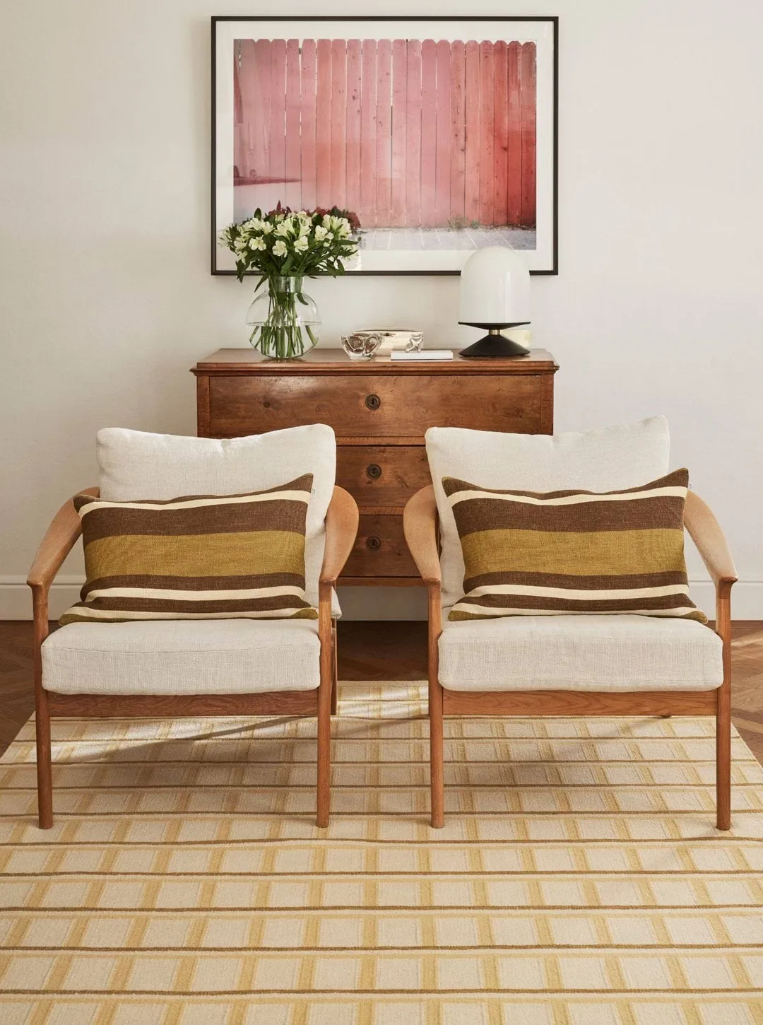 Vera kuddfodral, Masala Yellow-Taupe, 40x60 cm Chhatwal & Jonsson