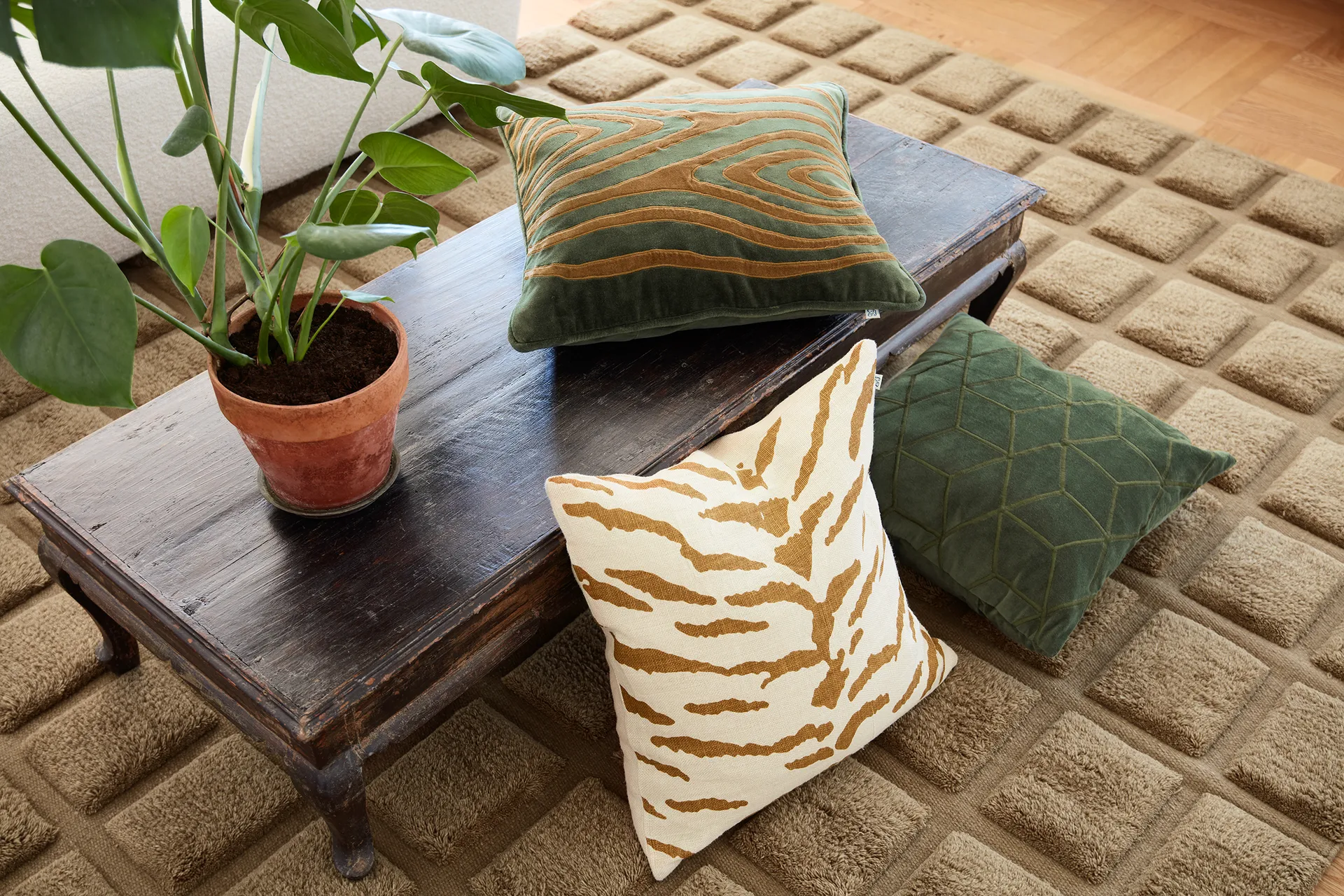 Vir kuddfodral 50x50 cm, Forest green Chhatwal & Jonsson