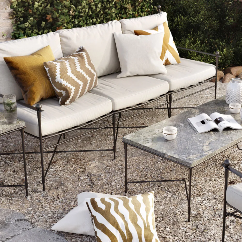 Zebra Outdoor kudde 50x50 cm, Blue/off white, 50 cm Chhatwal & Jonsson