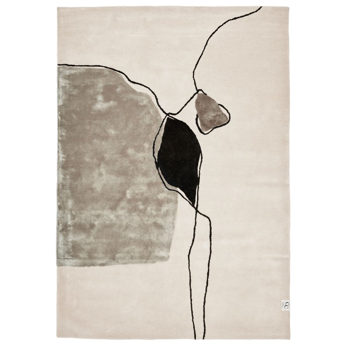 Classic Collection Abstract matta 250x350 cm Ivory | Skandinavisk Design | Ullmattor | Vit