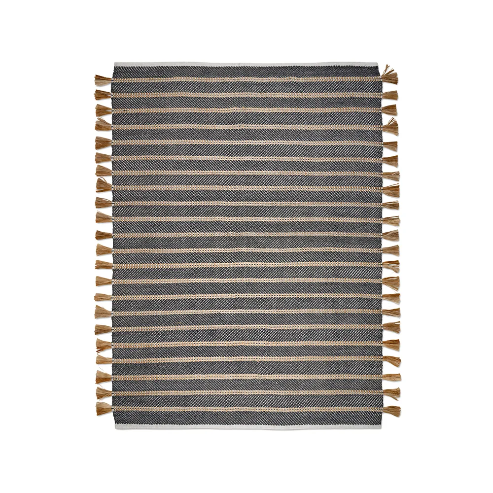 Cochin matta, svart/jute, 170x230 cm Classic Collection