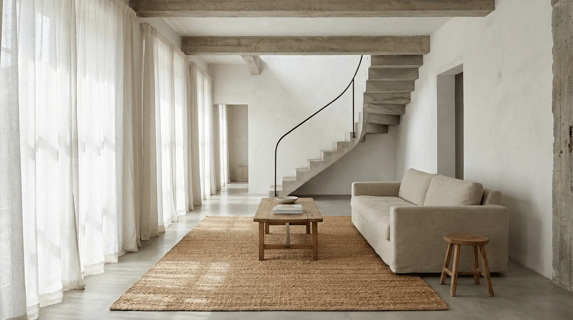 Jute Plain matta, Natural, 250x350 cm Classic Collection