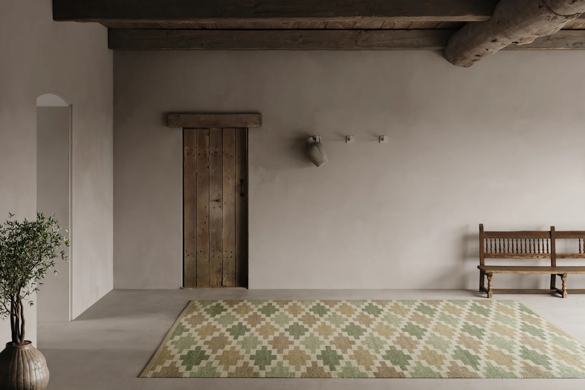 Korsnäs matta, Grönbeige, 200x300 cm Classic Collection