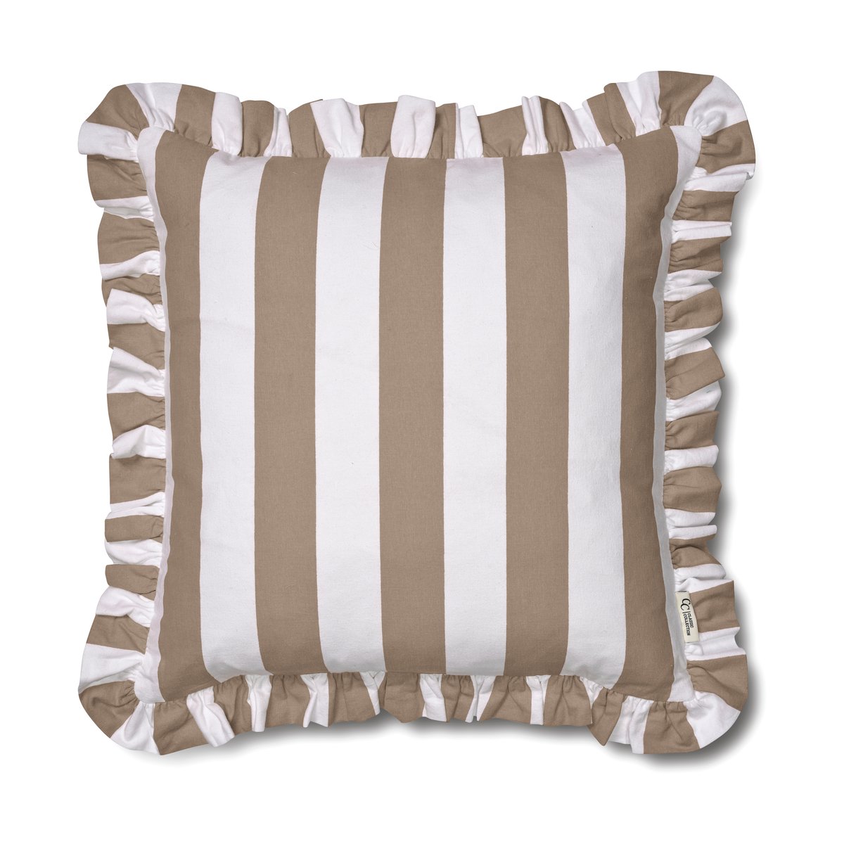 Classic Collection Kuddfodral Ruffle Stripes 50x50 cm Beige