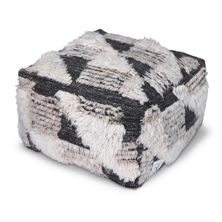 Marrakesh puff 55x55 cm - Ivory-charcoal - Classic Collection