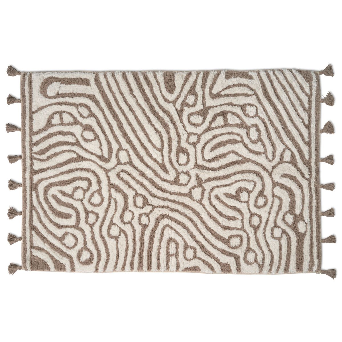 Classic Collection Maze badrumsmatta 60x90 cm Simply taupe-vit