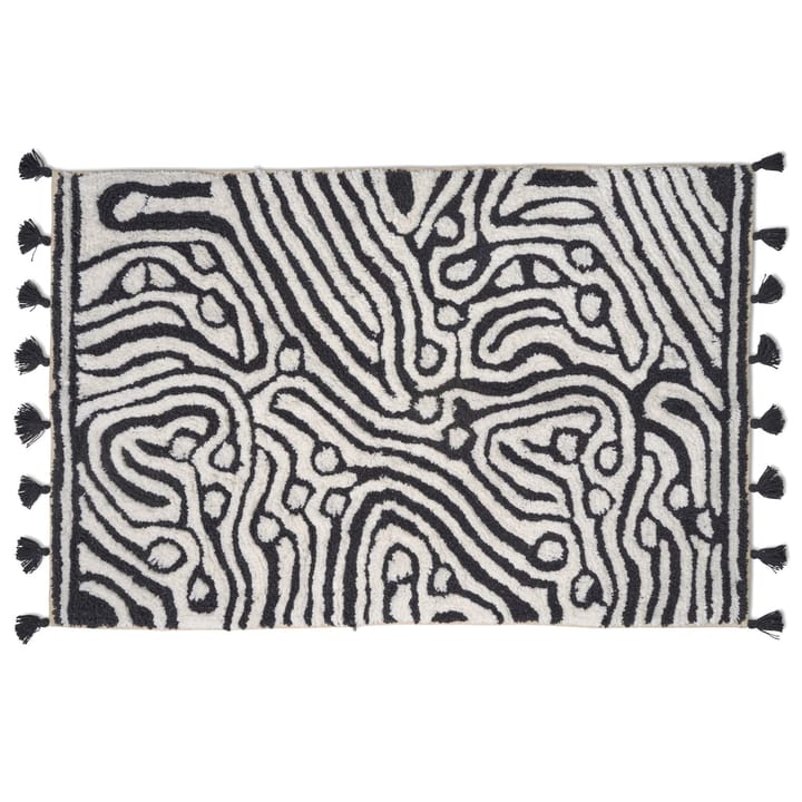 Maze badrumsmatta 60x90 cm - Svart-vit - Classic Collection