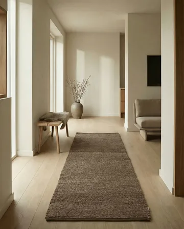 Merino gångmatta - Brun, 80x300 cm - Classic Collection