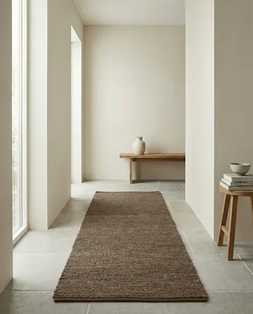 Merino gångmatta - Brun, 80x300 cm - Classic Collection