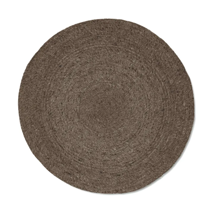 Merino ullmatta rund Ø200 cm - Brun - Classic Collection