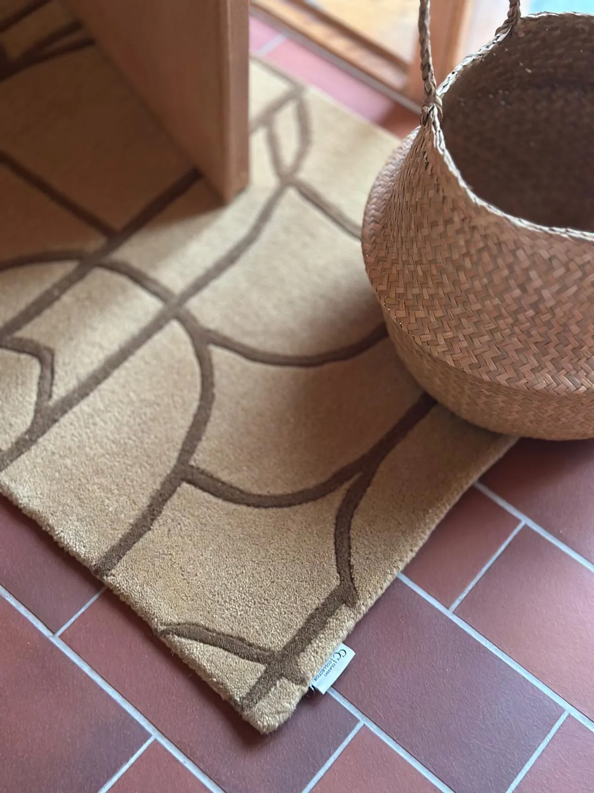 Modern Abstract dörrmatta 60x90 cm, Mustard Classic Collection