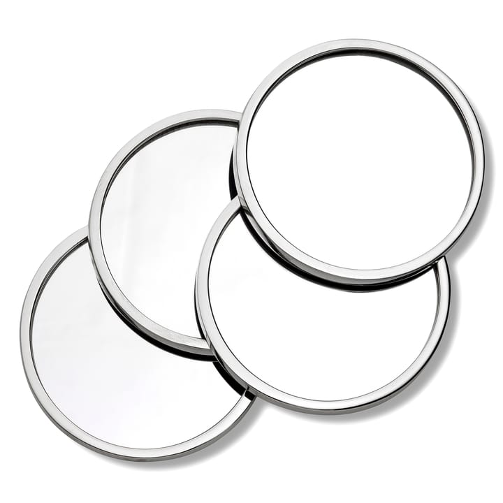 Moon glasunderlägg 4-pack, Förnicklad mässing Classic Collection
