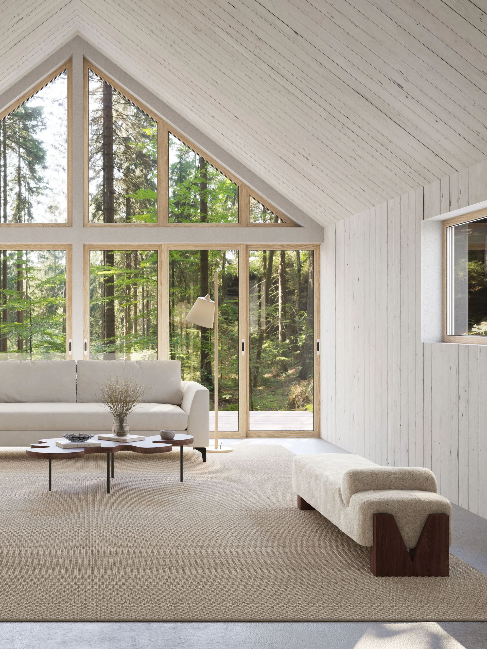 Nordklint matta med langett, Naturgrå, 400x400 cm med langett Classic Collection