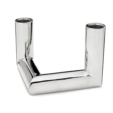 Pipe ljusstake 11 cm - Förnicklad mässing - Classic Collection