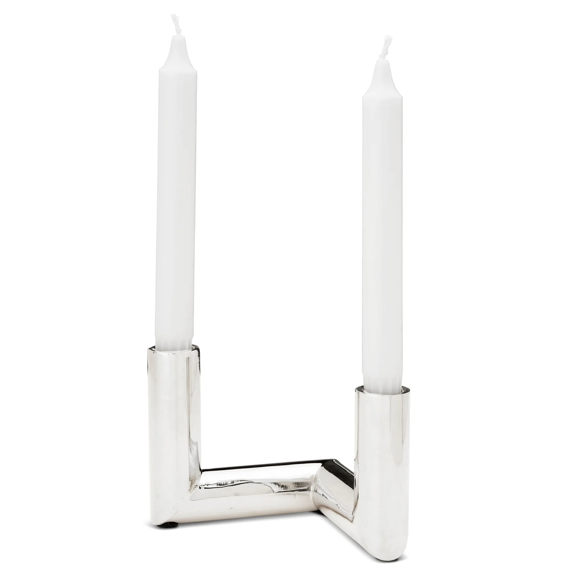 Pipe ljusstake 11 cm, Förnicklad mässing Classic Collection