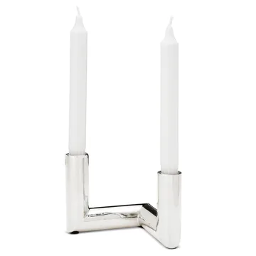 Pipe ljusstake 11 cm - Förnicklad mässing - Classic Collection
