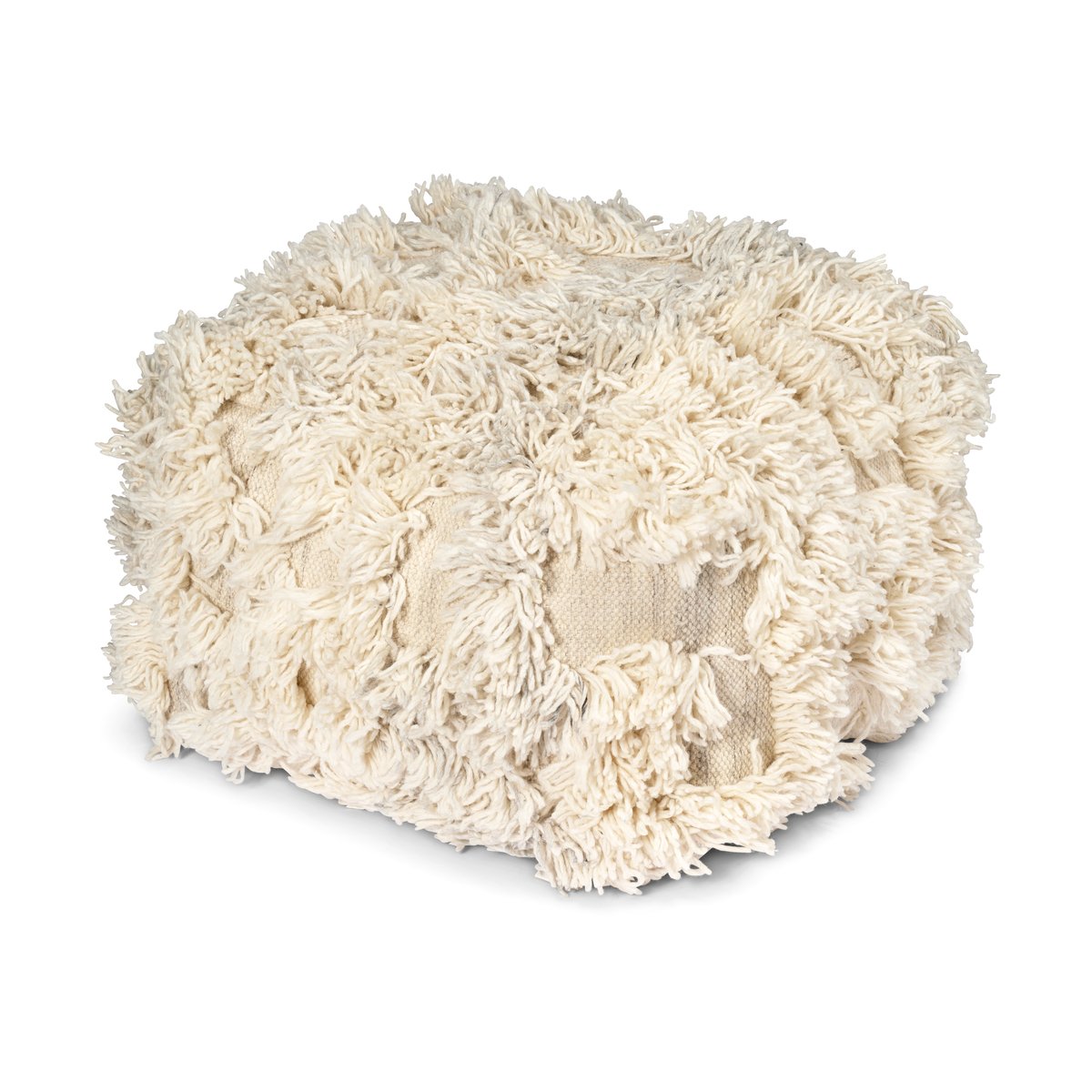 Classic Collection Puff Rio 55x55 cm Ivory-melange | Skandinavisk Design | Sittpuffar | Vit