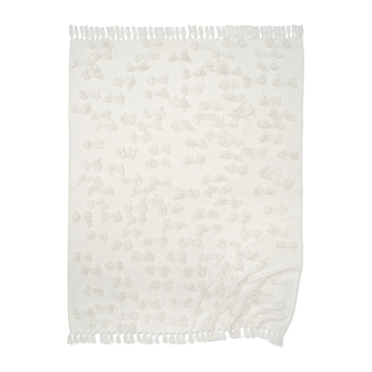 Classic Collection Rope bomullspläd 130x170 cm White